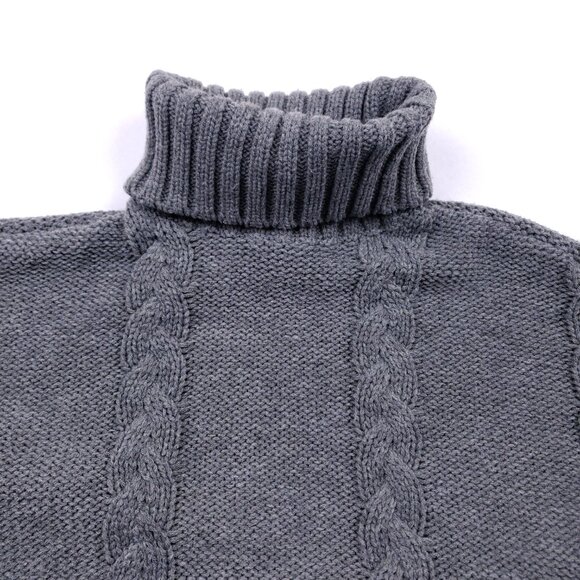 Calvin Klein Turtleneck Sweater Womens Small Gray Dolman‎ Sleeve Loose Baggy Fit - Picture 2 of 8